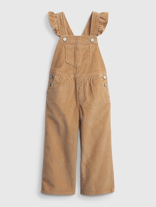 Image number 1 showing, Toddler Corduroy Ruffle Overalls