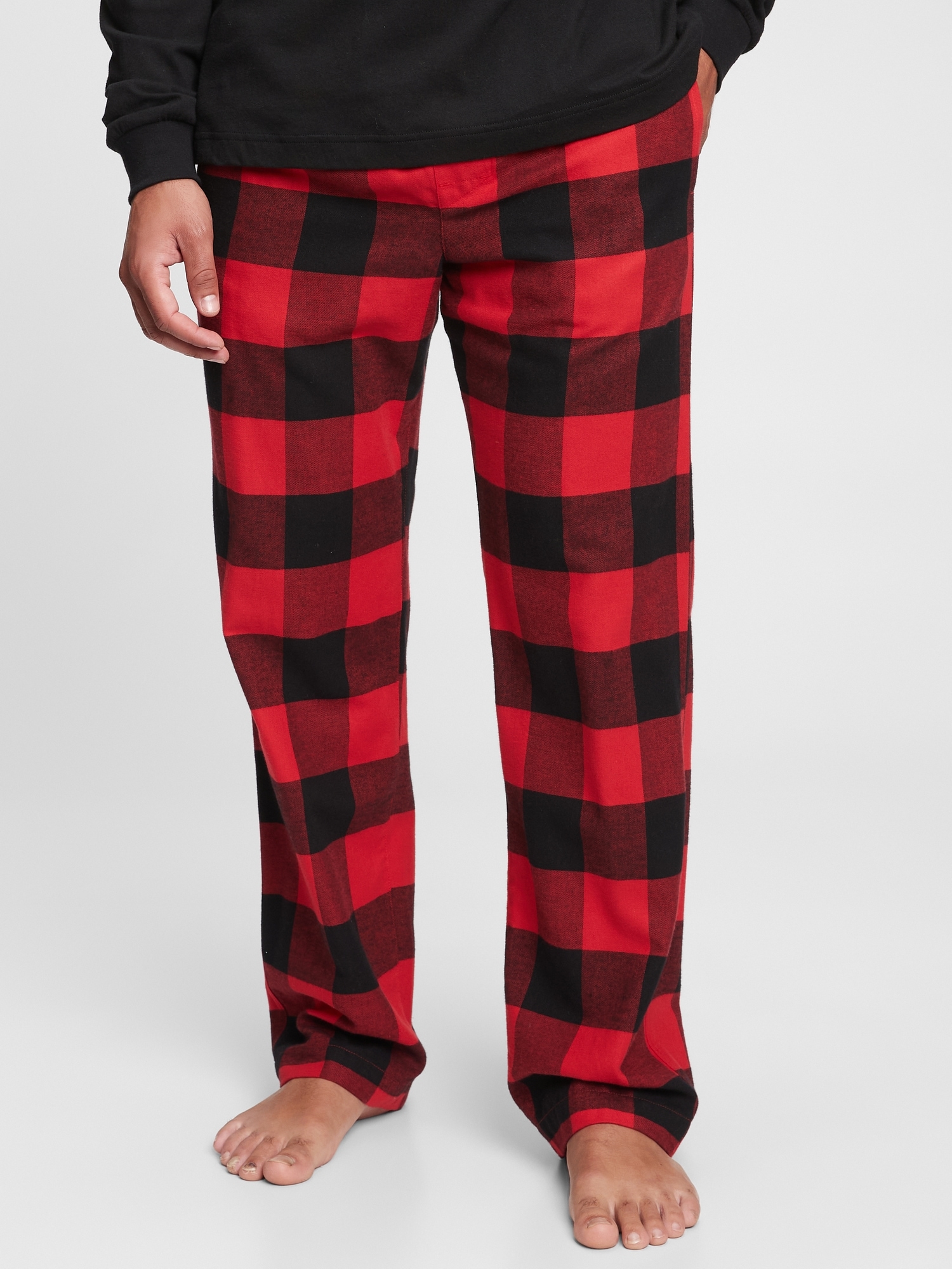 Gap flannel hot sale pants