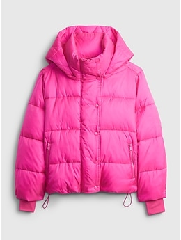 100% Recycled Polyester Relaxed Heavyweight Cropped Puffer
