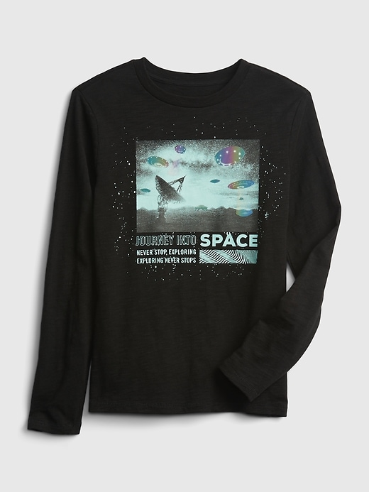 Image number 1 showing, Kids Long Sleeve Flash Graphic T-Shirt