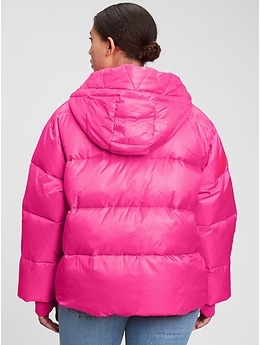 100% Recycled Polyester Relaxed Heavyweight Cropped Puffer Jacket