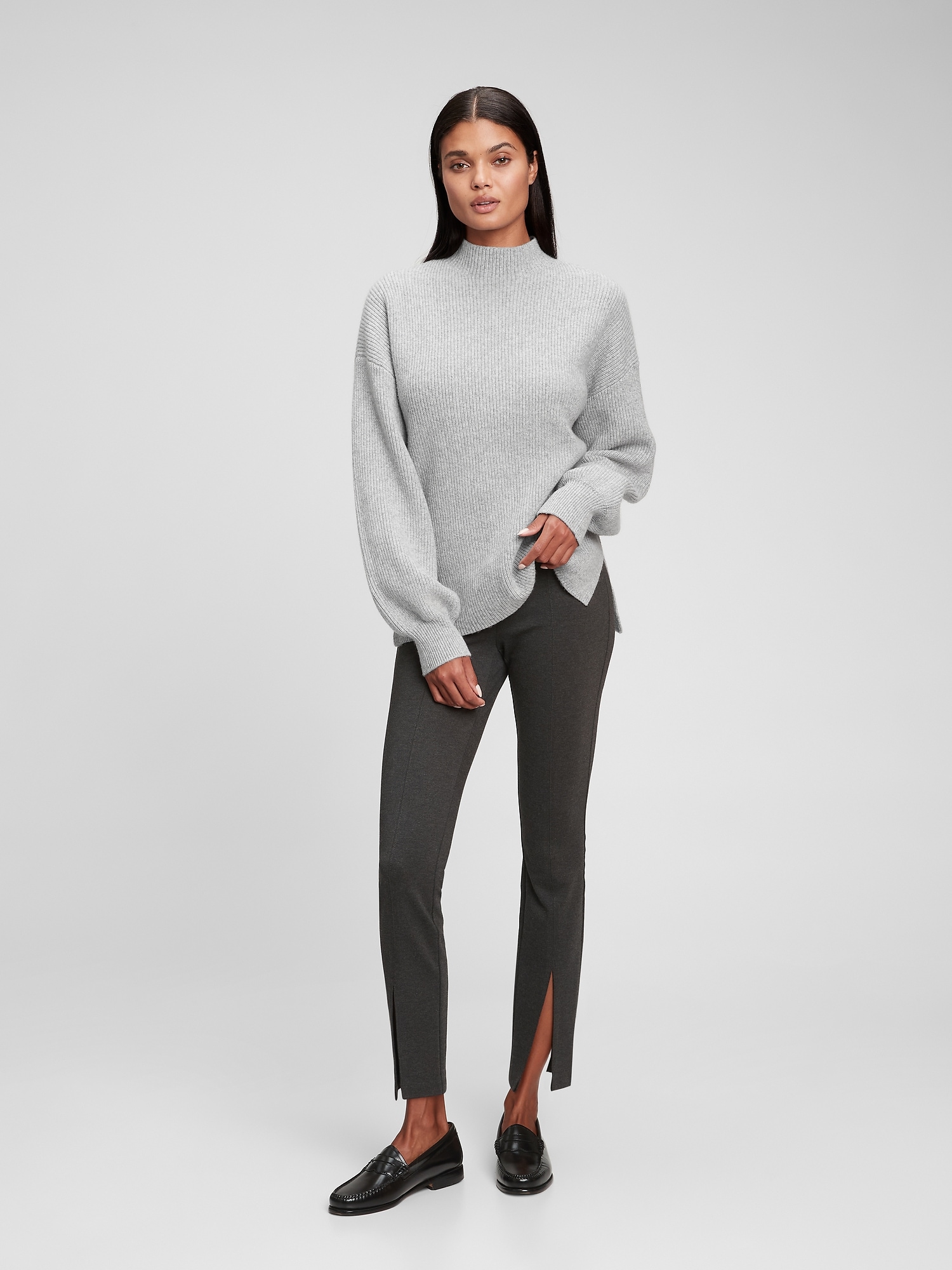 Oversized Funnel-Neck Sweater | Gap