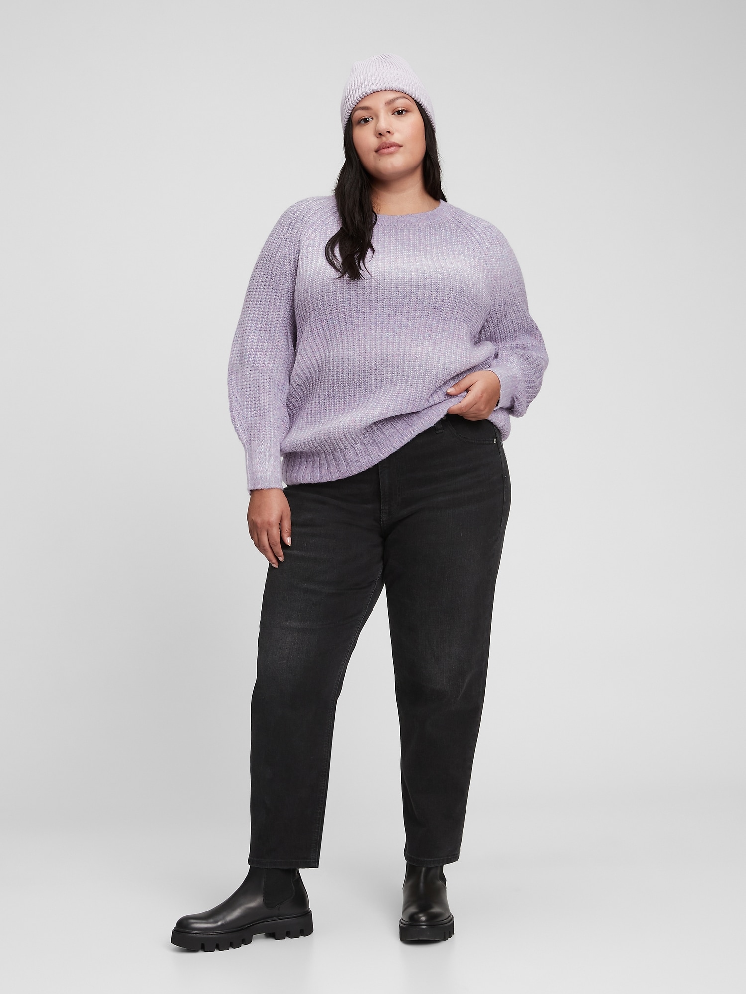 gap textured crewneck sweater