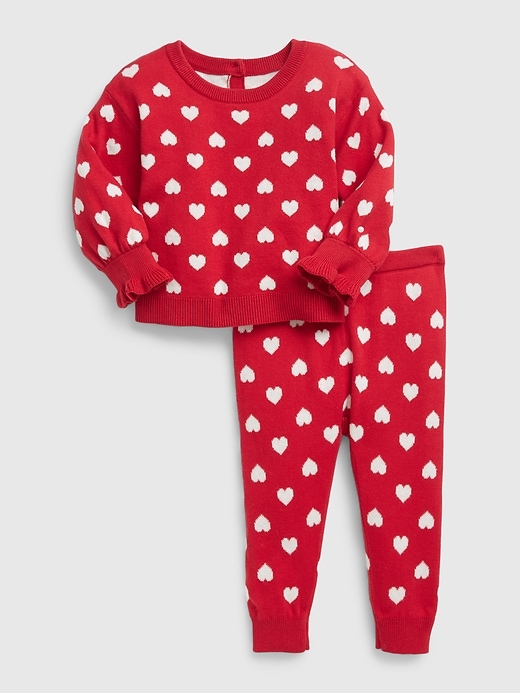 Baby Heart Print Sweater Outfit Set | Gap