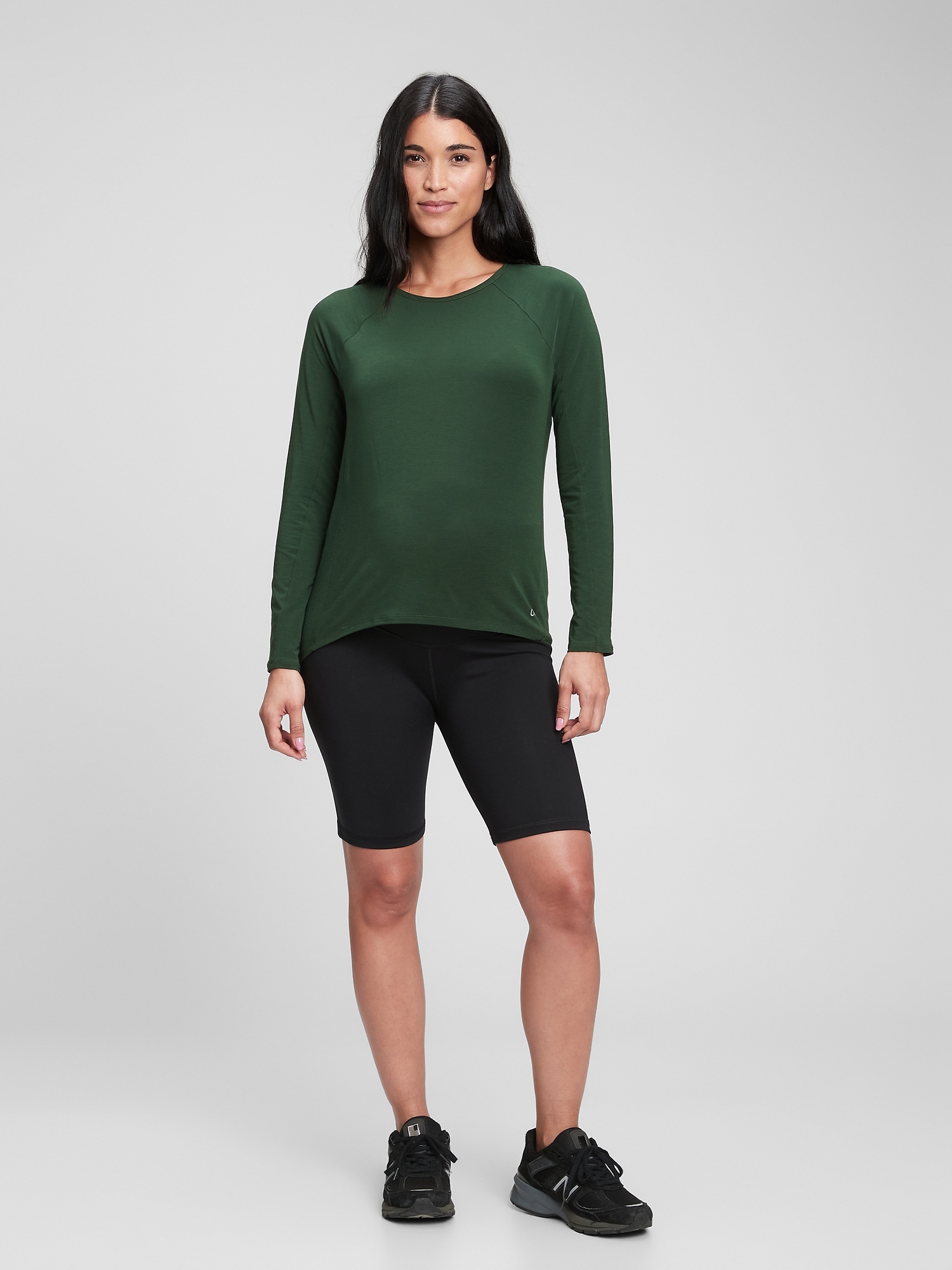 Buy Gap Black Maternity Long Sleeve Breathable T-Shirt from Next Luxembourg