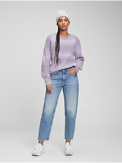 gap textured crewneck sweater