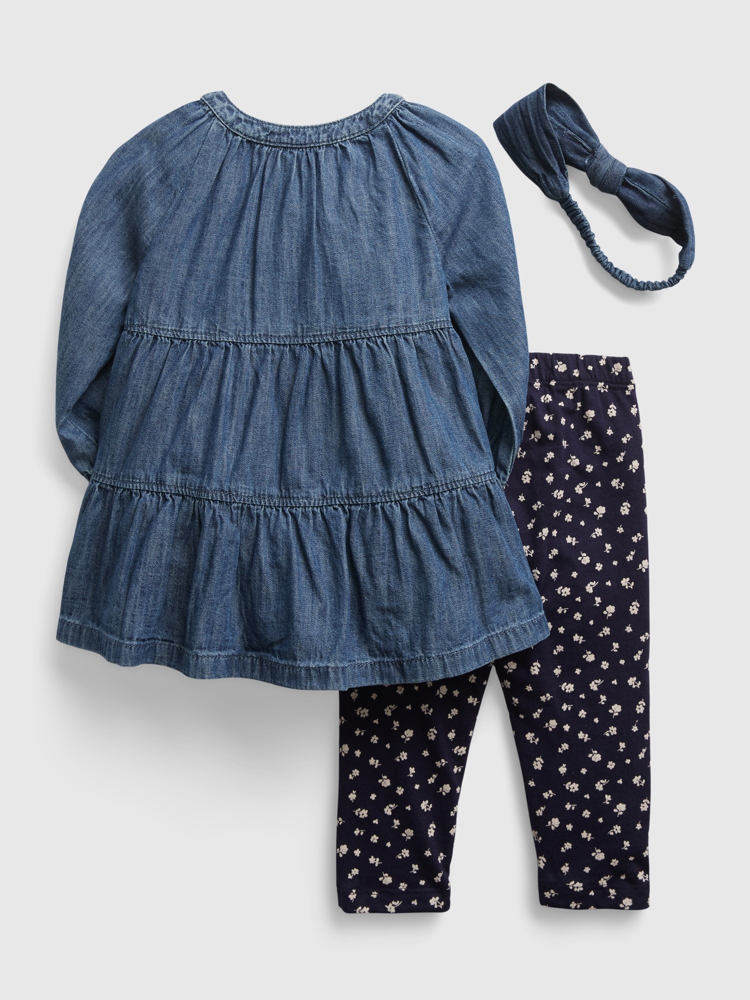 Dress and leggings - Denim blue - Kids | H&M IN