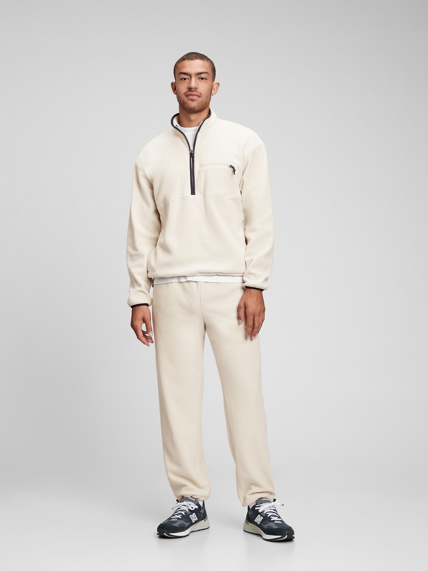 100% Recycled Polyester Arctic Fleece Joggers | Gap