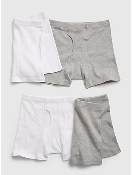 Set Of 4 Soft Cotton Boxers For Boys Solid Color Cotton Boyshort Underwear  In White, Ages 6 16 211122 From Kong06, $20.57