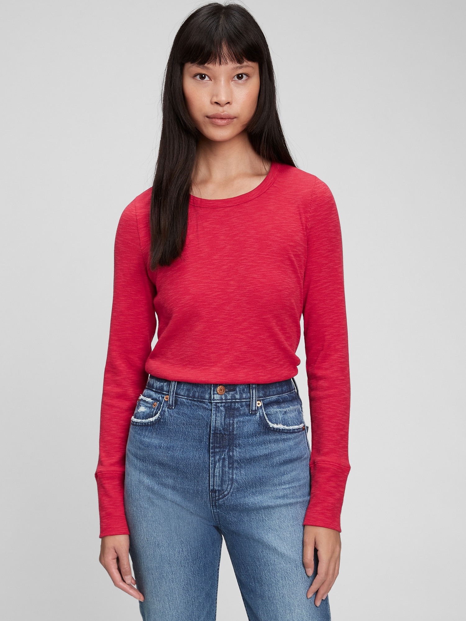 Ribbed Crewneck T-Shirt | Gap