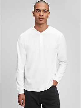 gap men's long sleeve henley