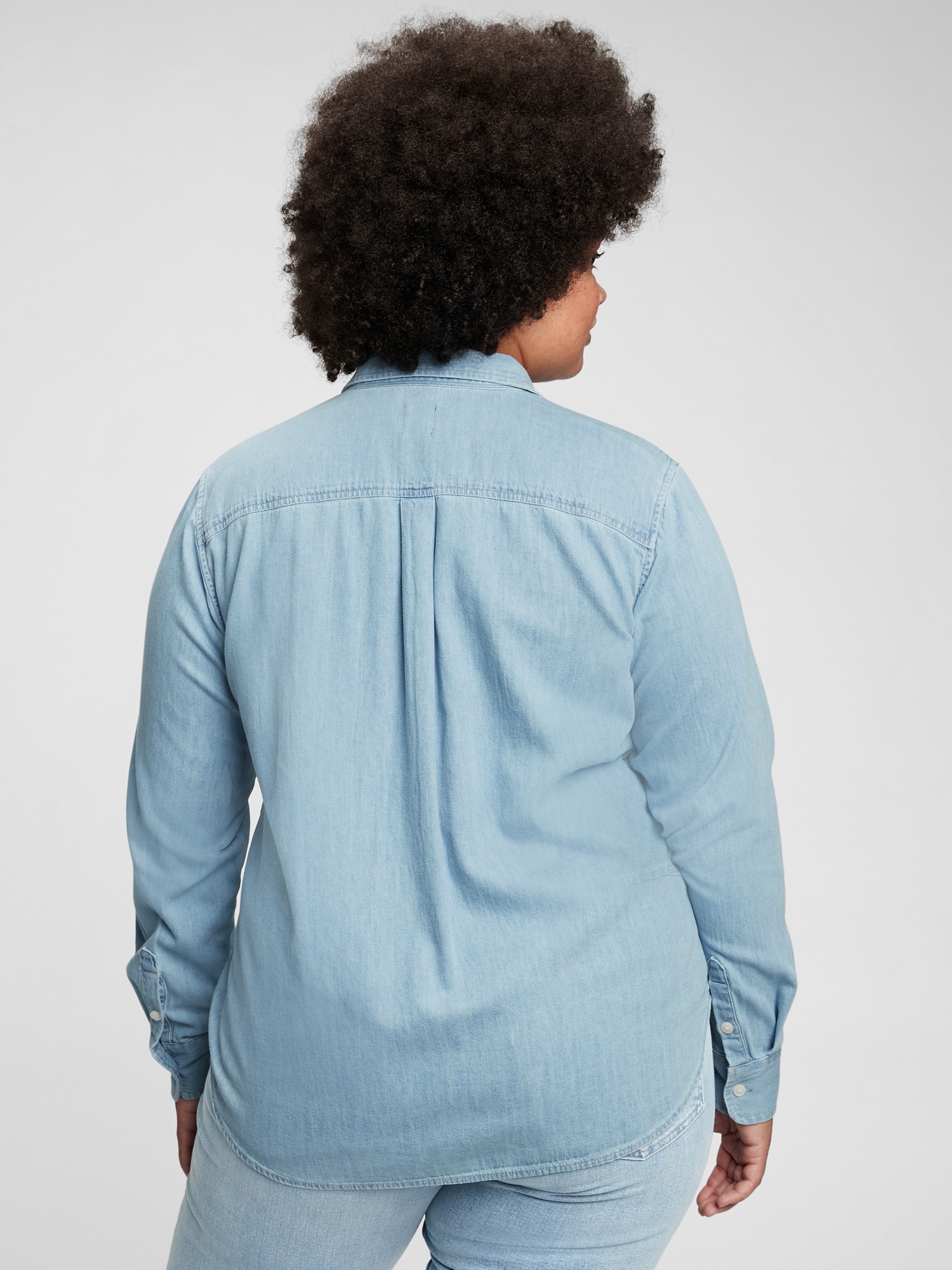 gap women's denim shirts & tops