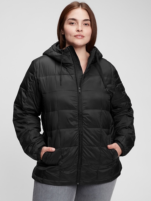 Image number 1 showing, 100% Recycled Nylon Relaxed Lightweight Puffer Jacket