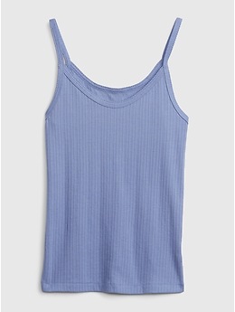 GapFit Breathe Pointelle Ruched Side Tank Top in Sunrise Blue size