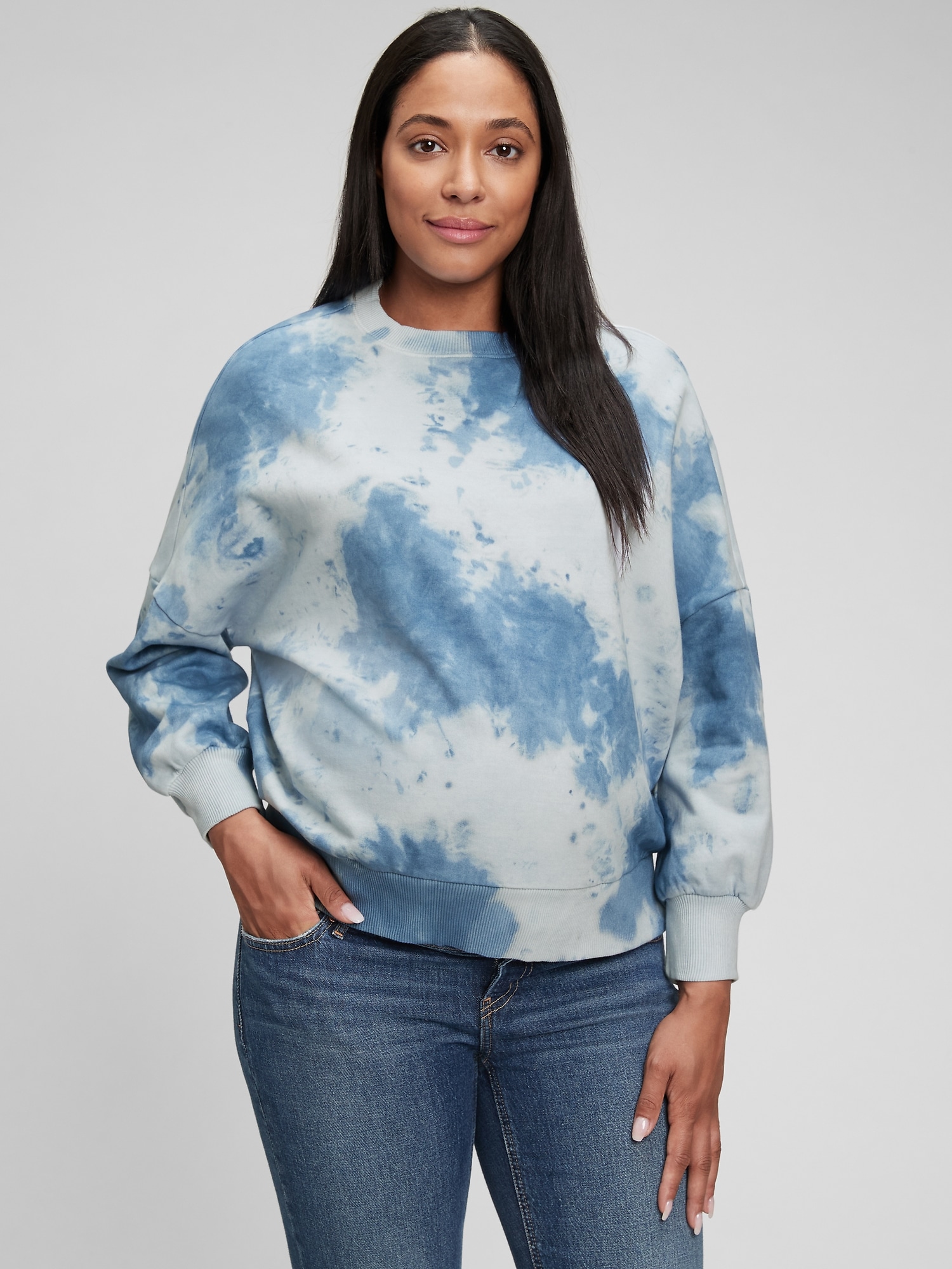 Gap Maternity Crewneck Sweatshirt In Classic Blue