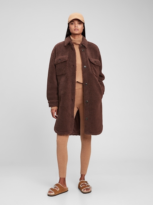 Image number 4 showing, Oversized Sherpa Shirt Jacket