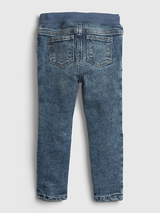 Image number 2 showing, Toddler Skinny Lined Denim Joggers