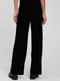 Recycled High Rise Velvet Wide-Leg Pants | Gap