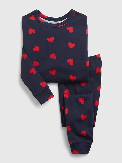 Image number 1 showing, babyGap 100% Organic Cotton Heart Print PJ Set