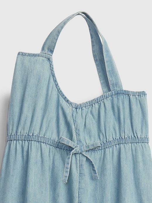 Image number 4 showing, Kids Denim Tiered Tank Dress with Washwell