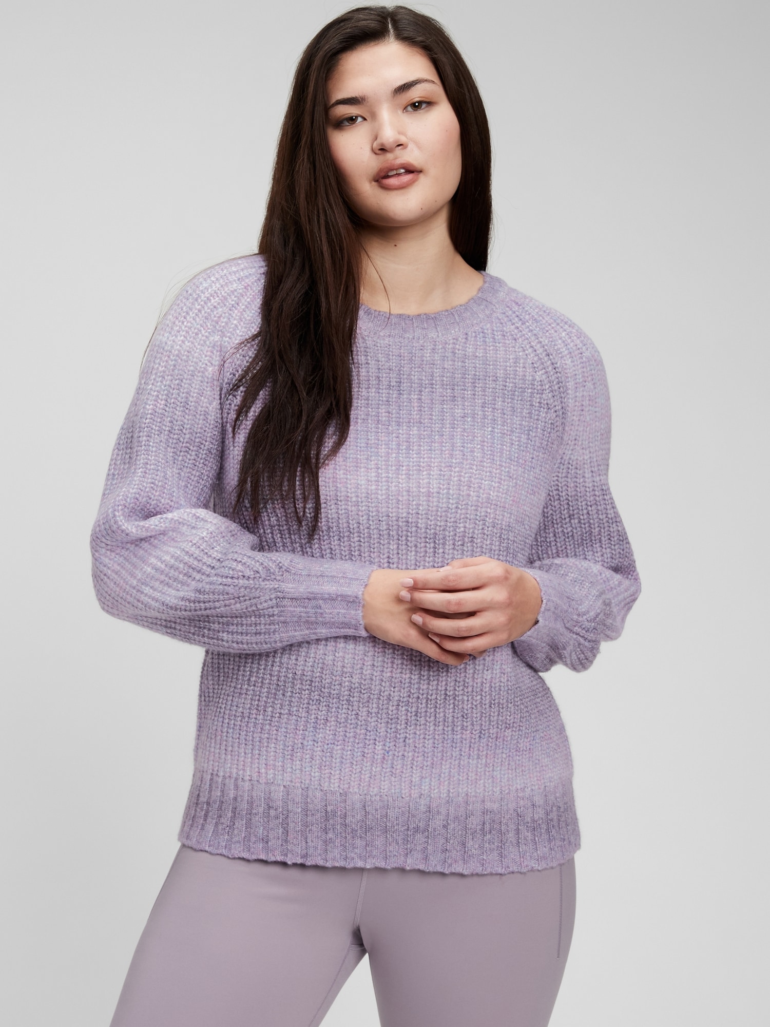 gap textured crewneck sweater