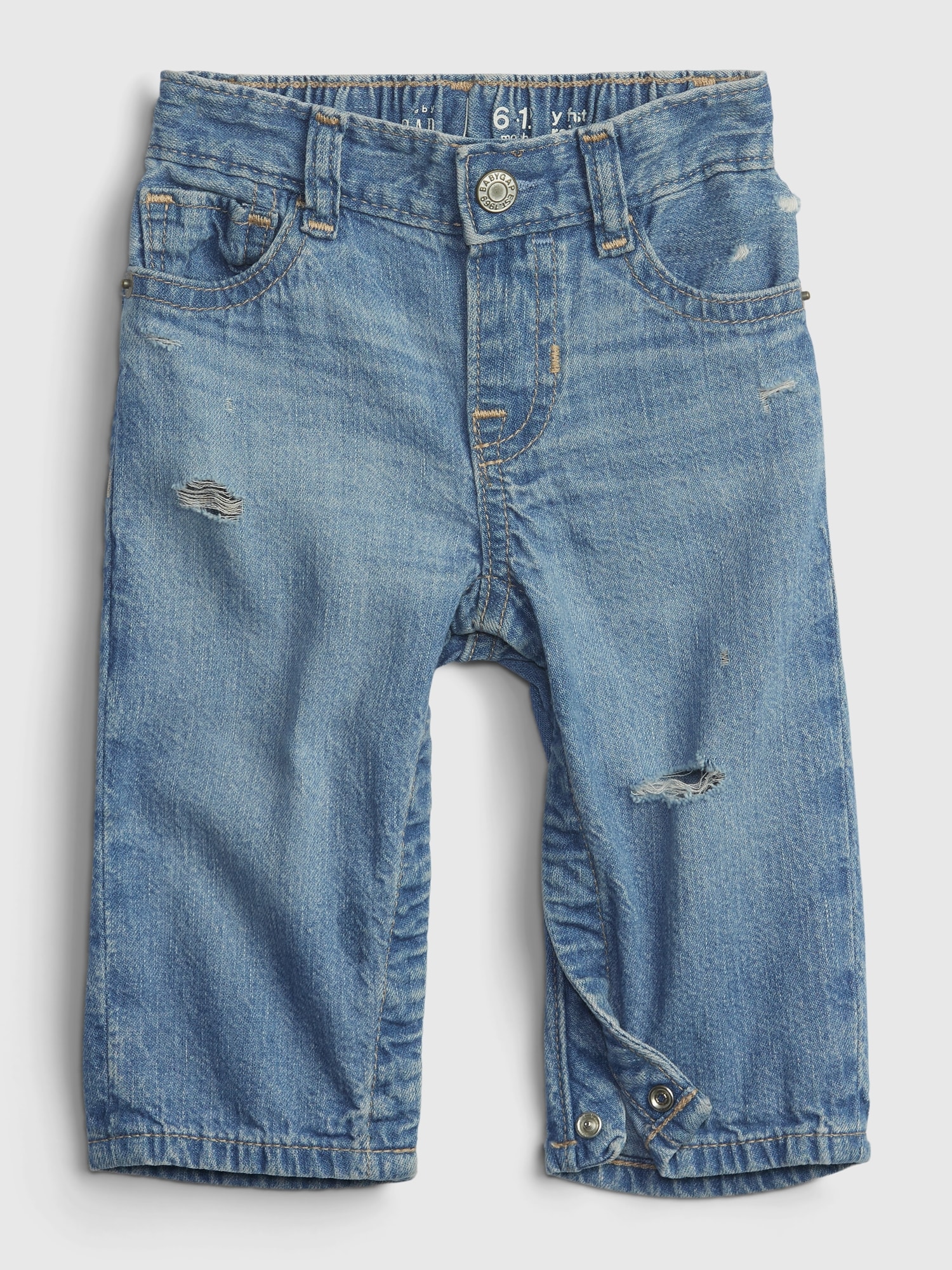 Gap Baby 100% Organic '90s Loose Fit Jeans with Washwell blue. 1