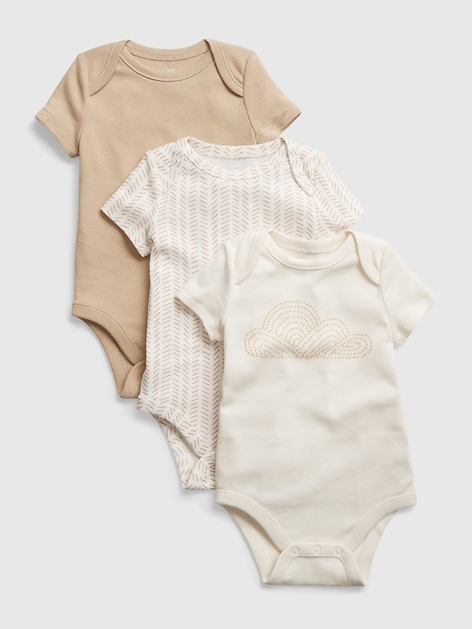 View large product image 1 of 1. Baby 100% Organic Cotton Bodysuit (3-Pack)