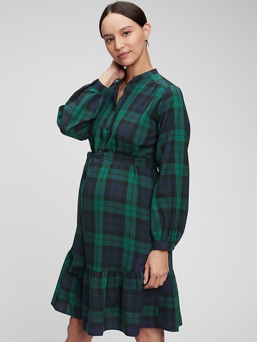 Image number 3 showing, Maternity Flannel Dress