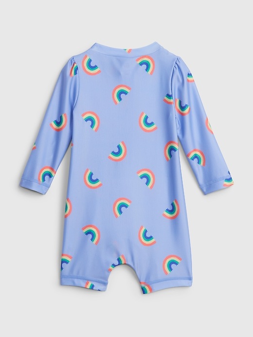 View large product image 2 of 3. Baby Recycled Rainbow Swim One-Piece