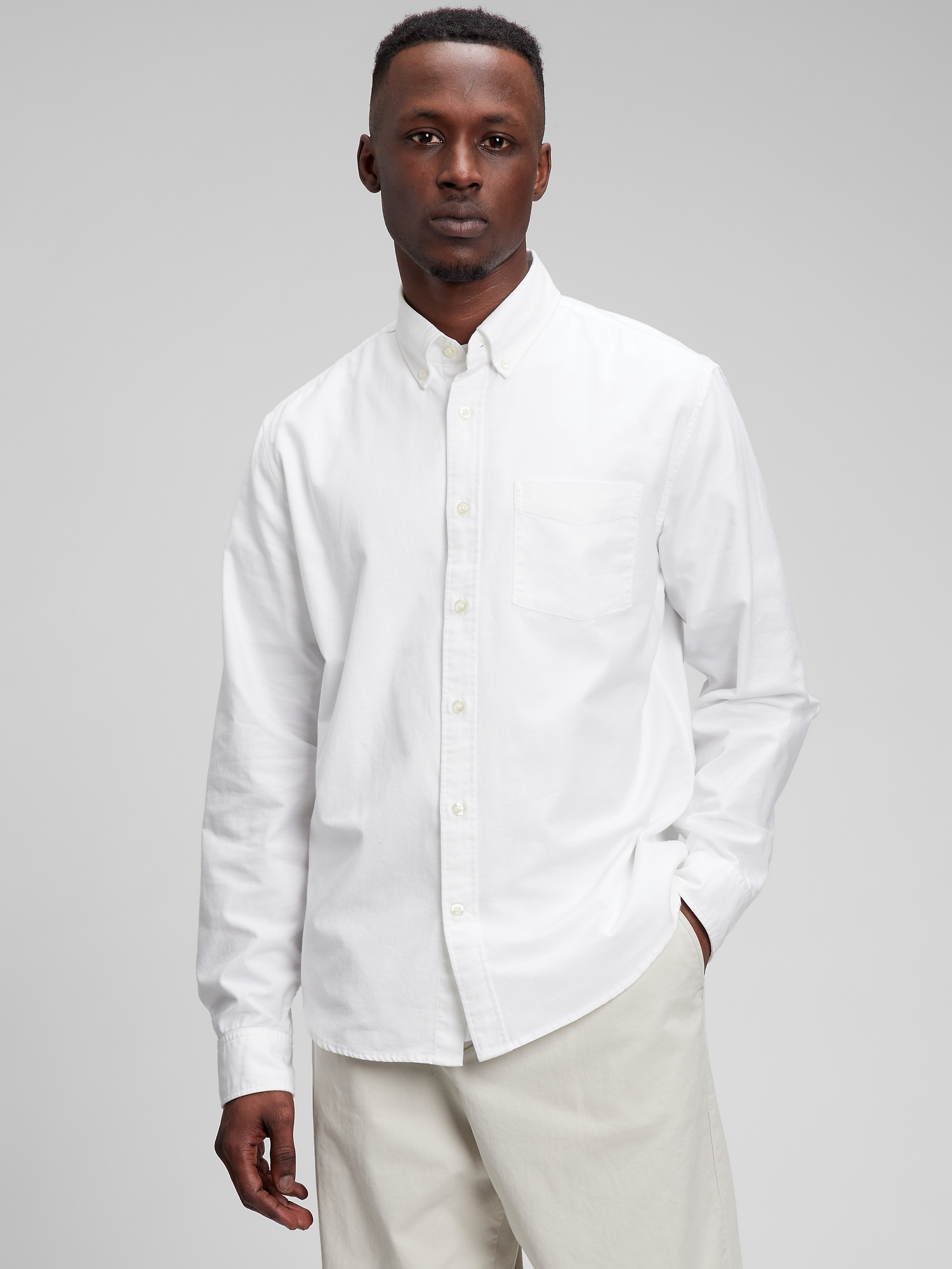Colorblock Classic Oxford Shirt with In-Conversion Cotton