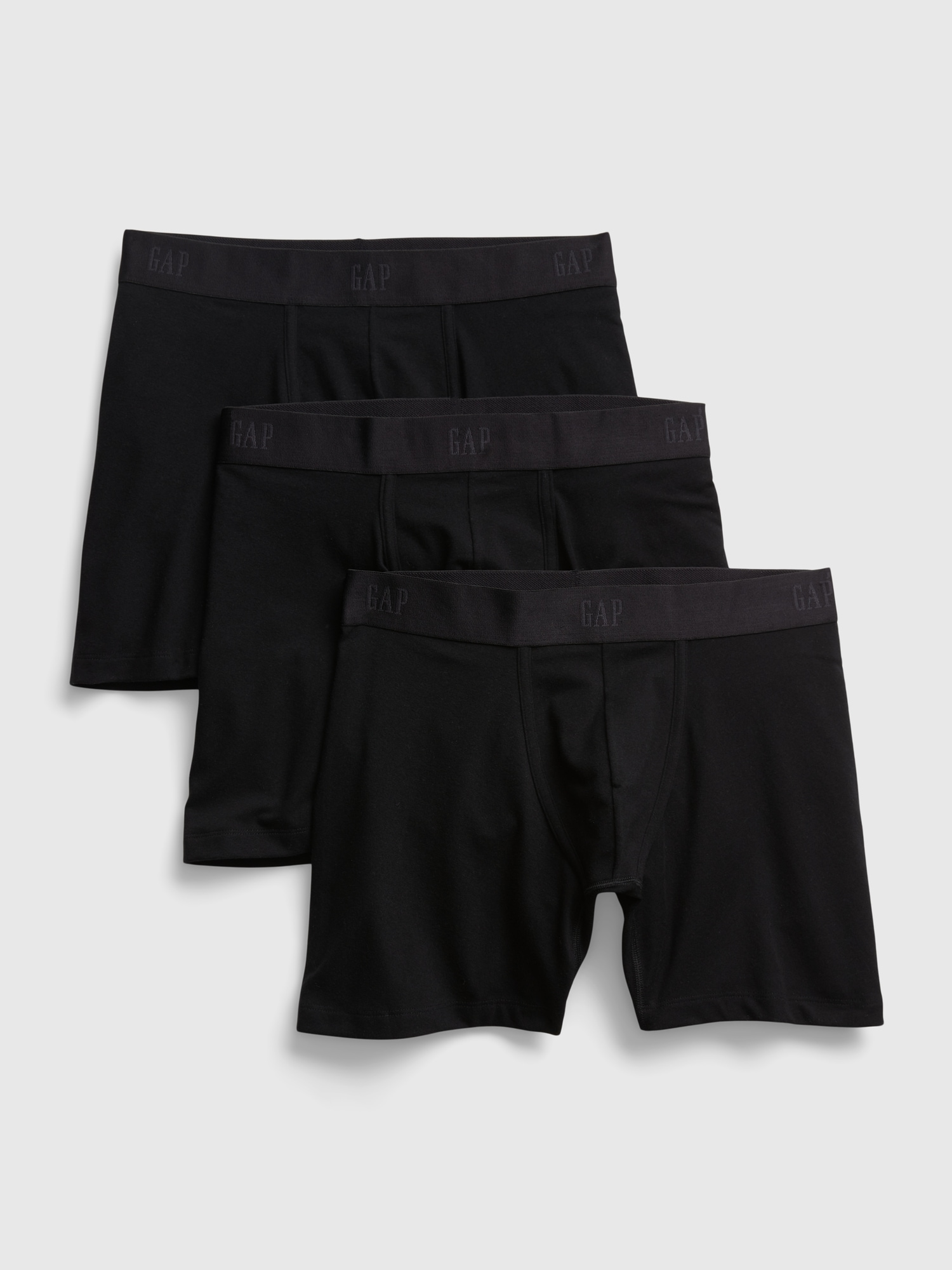 Men's Everyday Comfort Boxer Briefs Pack, Moisture Wicking, Black