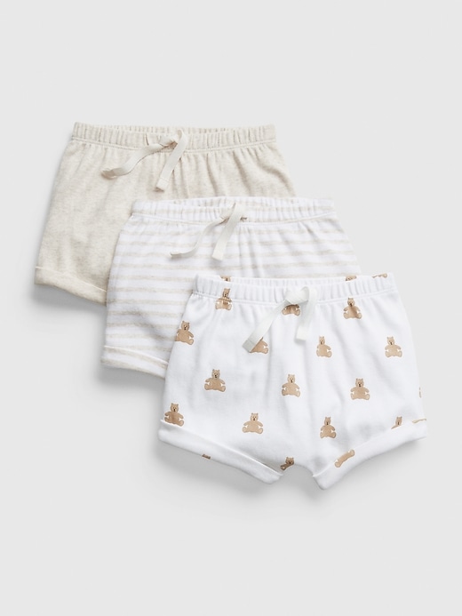 View large product image 1 of 1. Baby First Favorites Organic Cotton Pull-On Shorts (3-Pack)