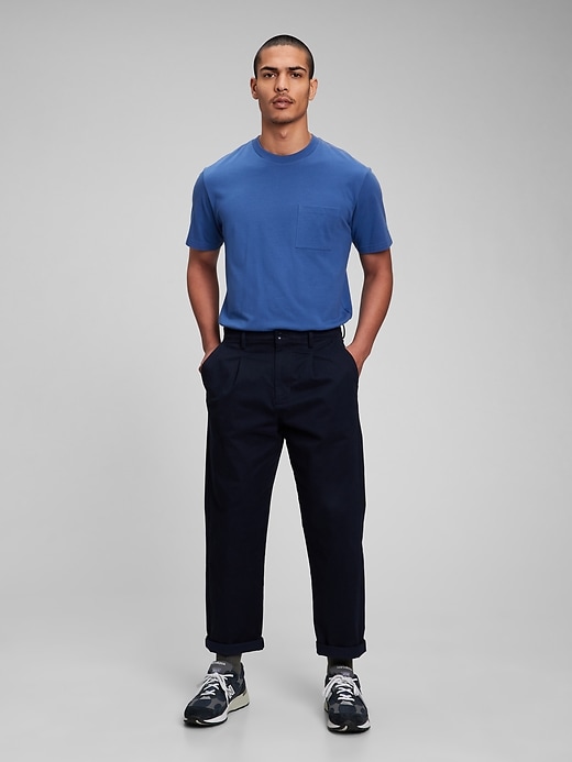 gap pleated khakis