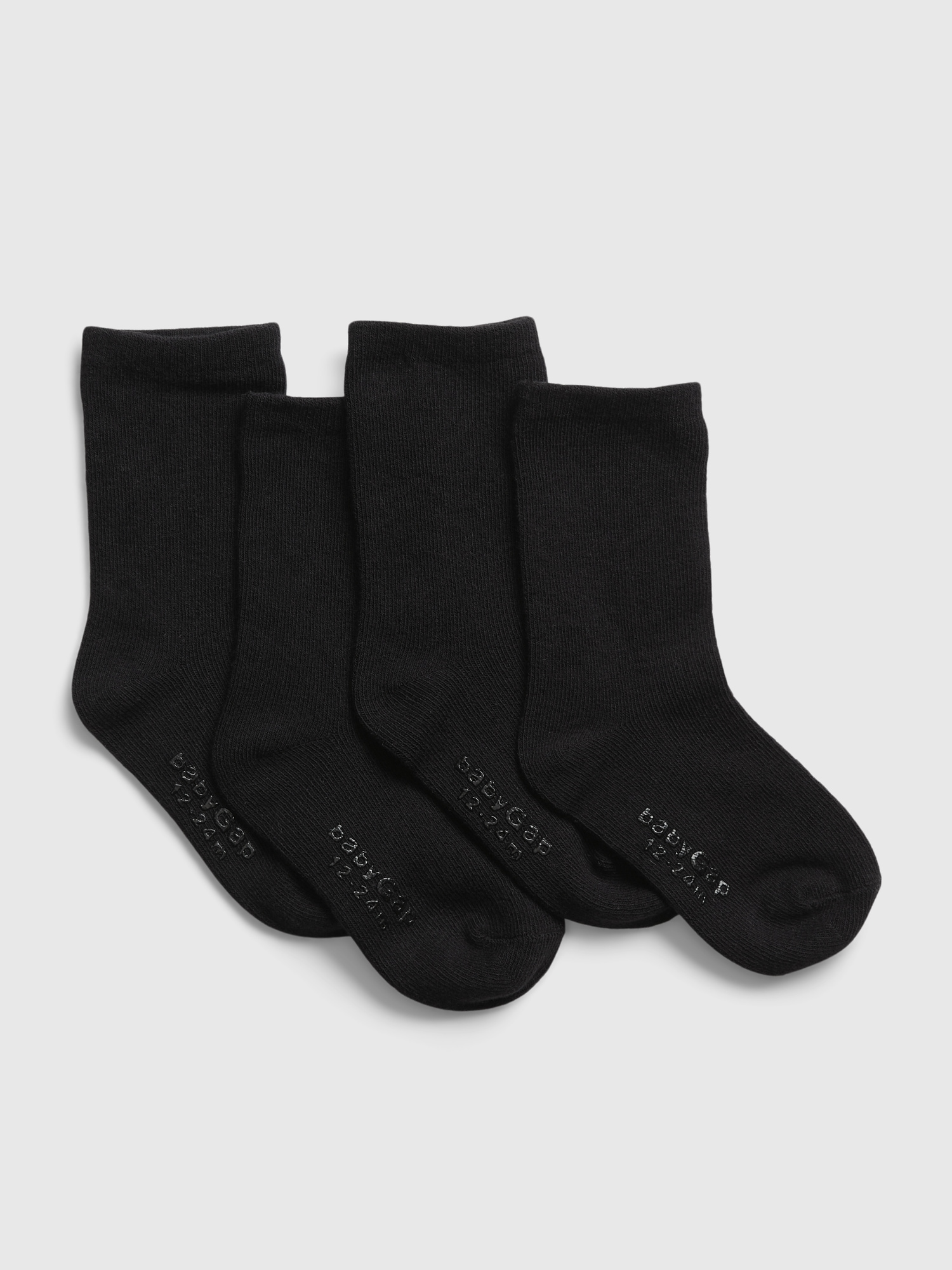 Gap Babies' Toddler Crew Socks (4-pack) In Black