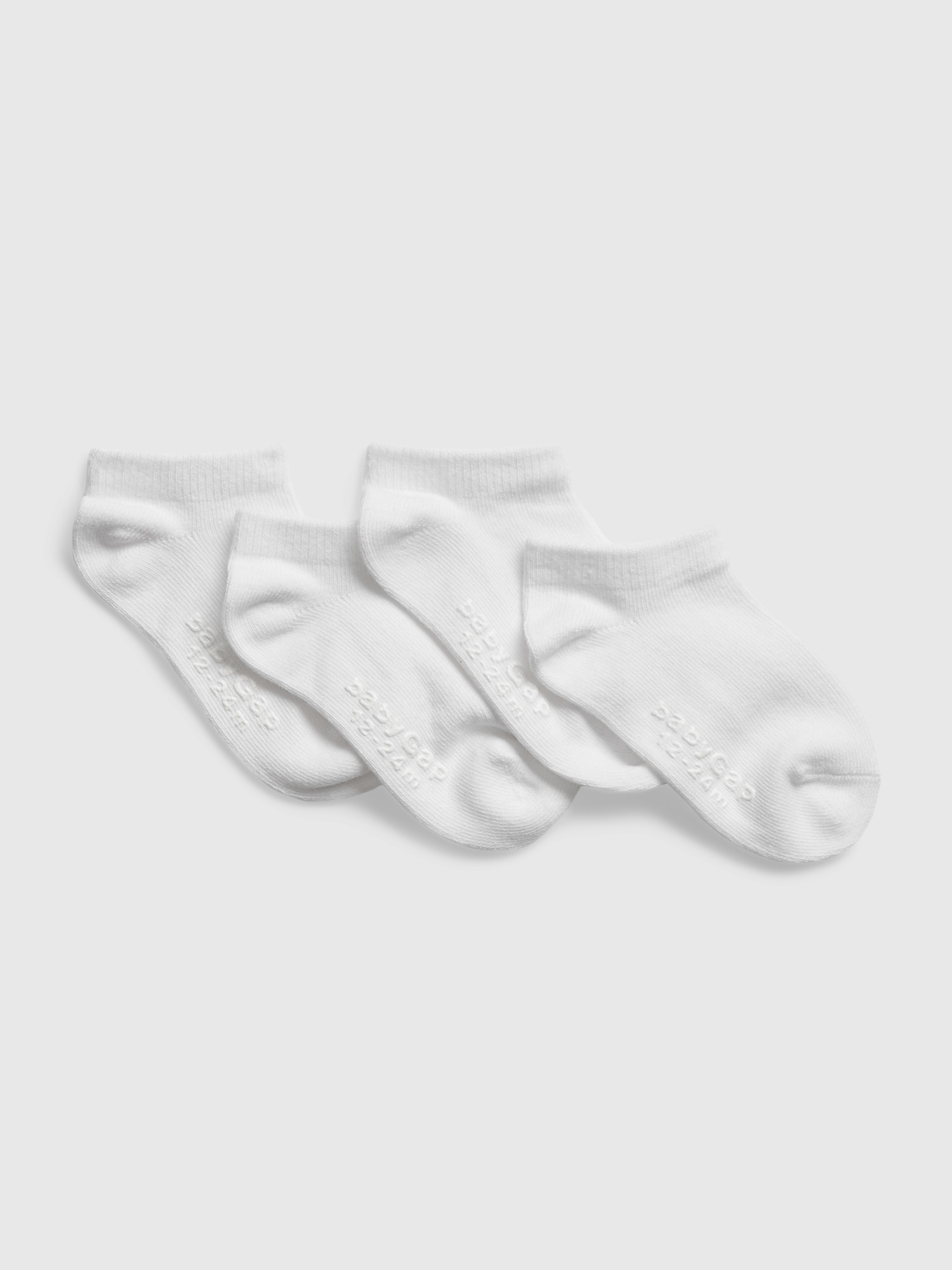 Gap Babies' Toddler No Show Socks (4-pack) In White