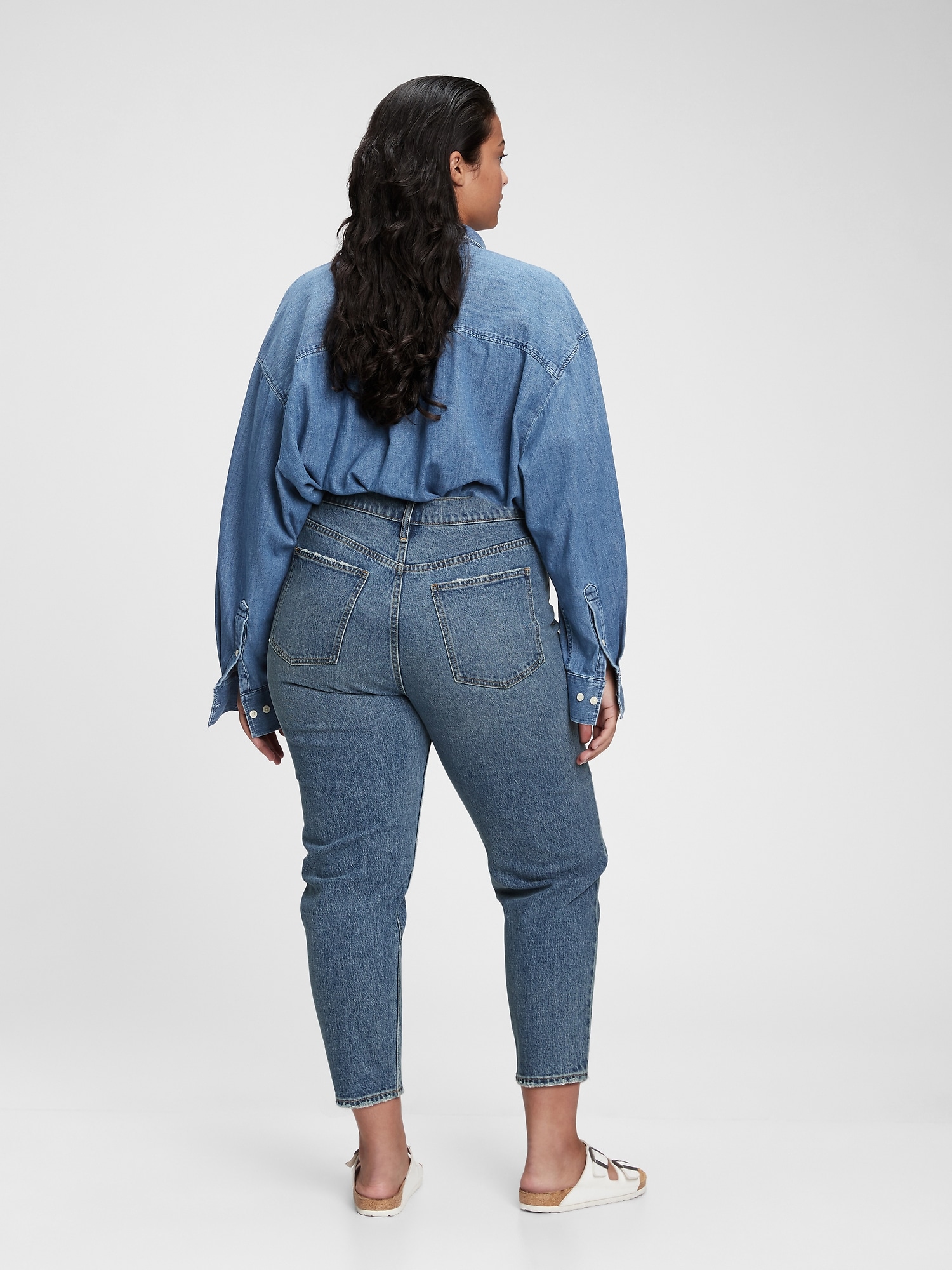 gap sky high rise mom jeans