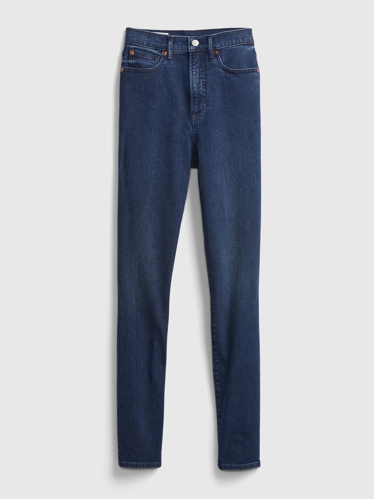 NWT Gap Dark Wash High Rise True Skinny Jeans Soft Wear Stretch Denim 27 R