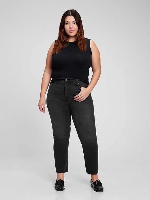 Sky High Rise Cheeky Straight Jeans with Washwell | Gap