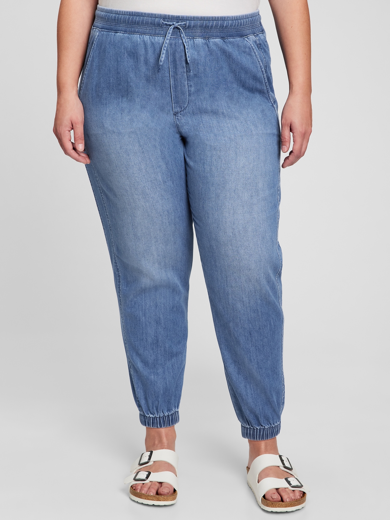 Women Denim Jogger, Jeans (free size for waist all sizes)(blue denim joggers  womens, plus