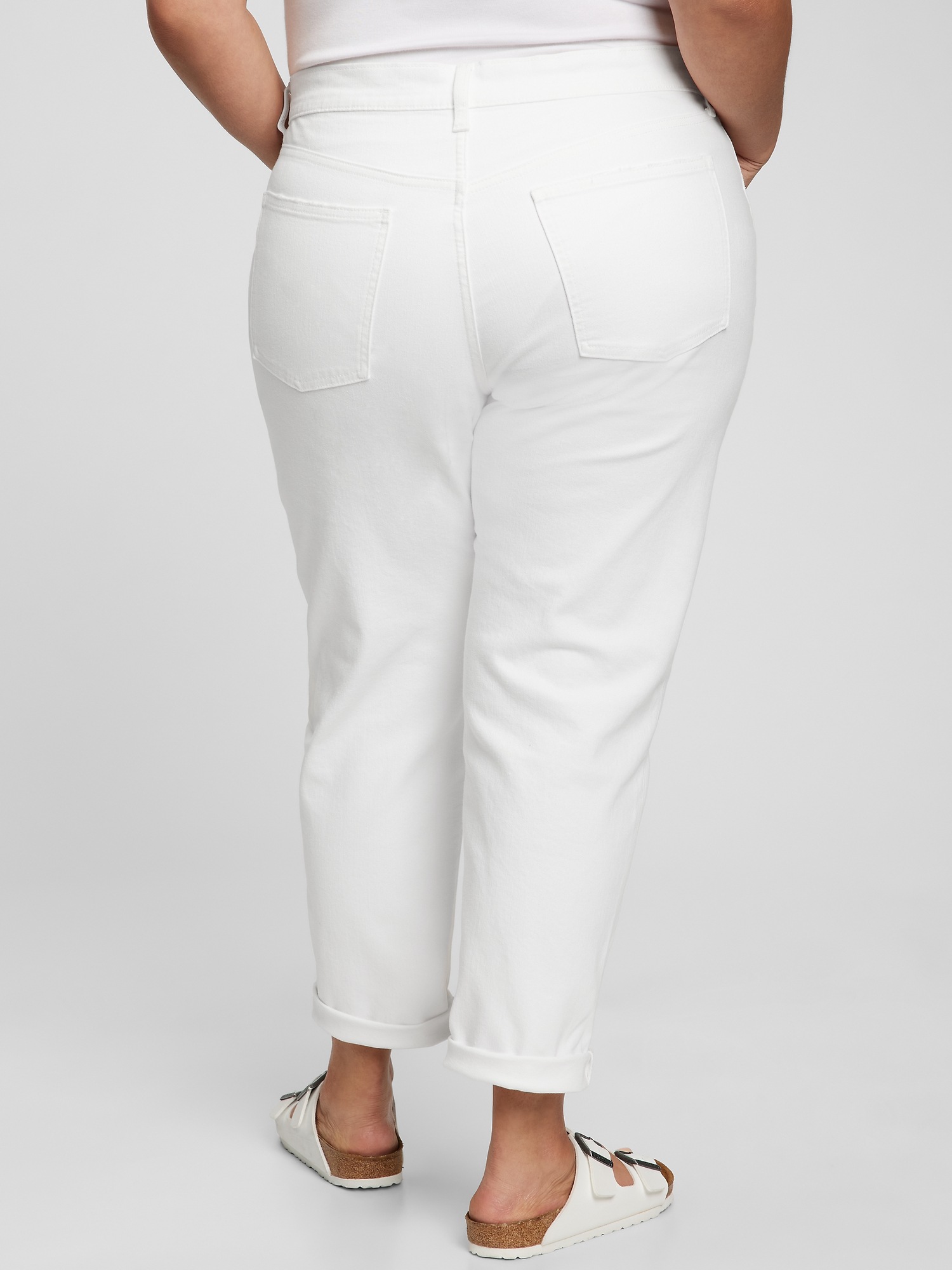 gap girlfriend jeans white