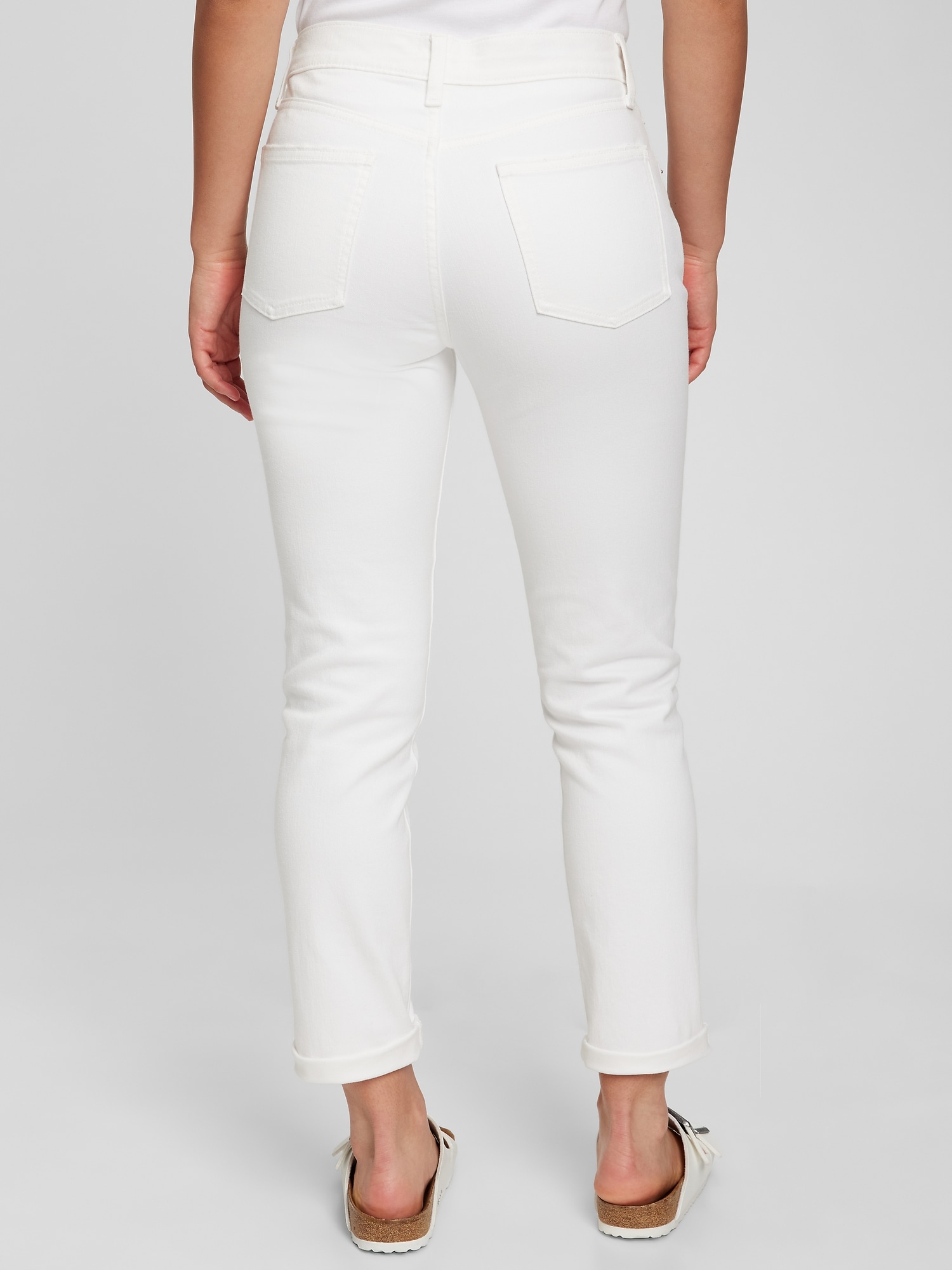 gap best girlfriend white jeans