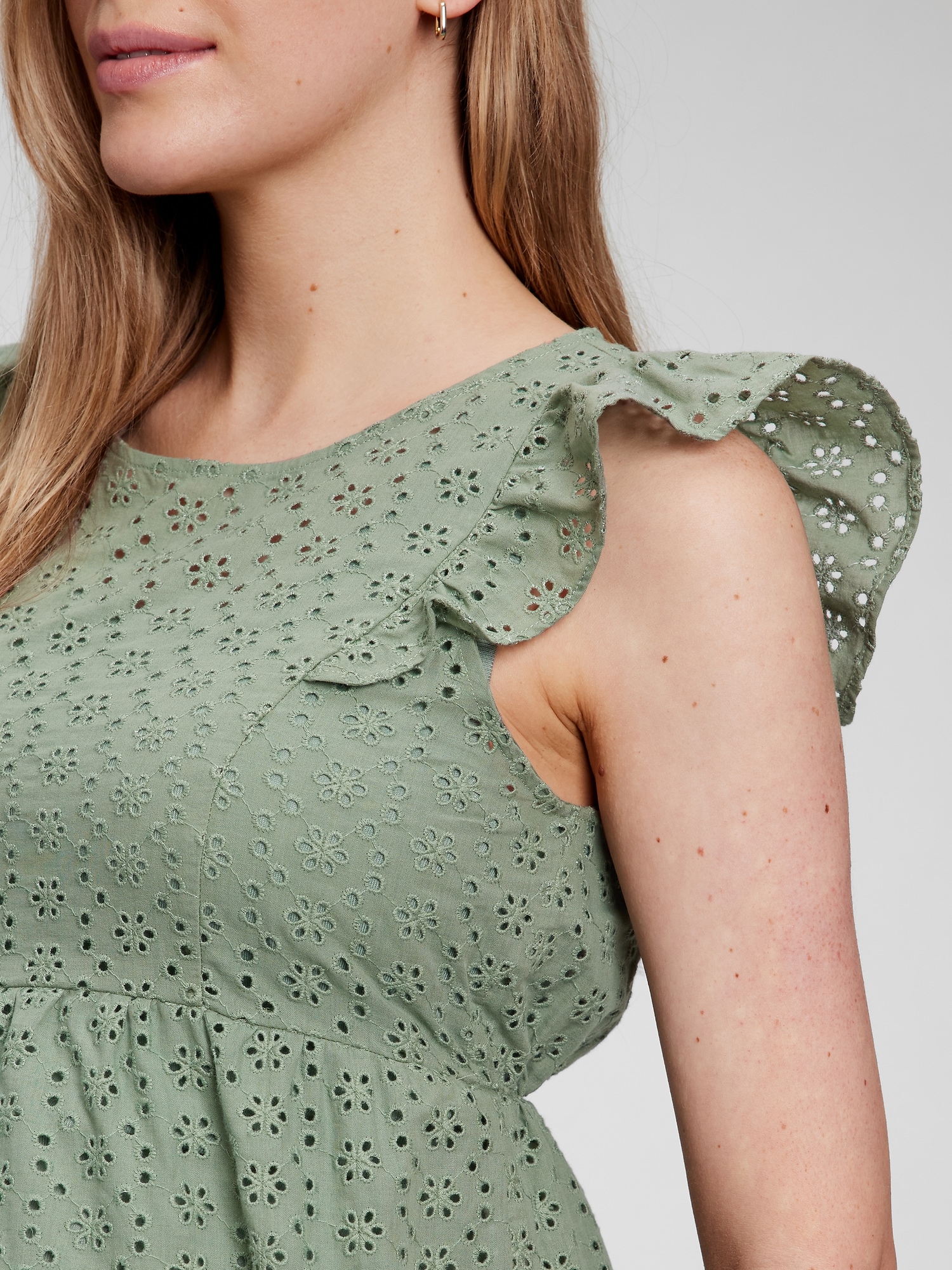 gap eyelet lace top