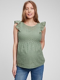 gap eyelet lace top