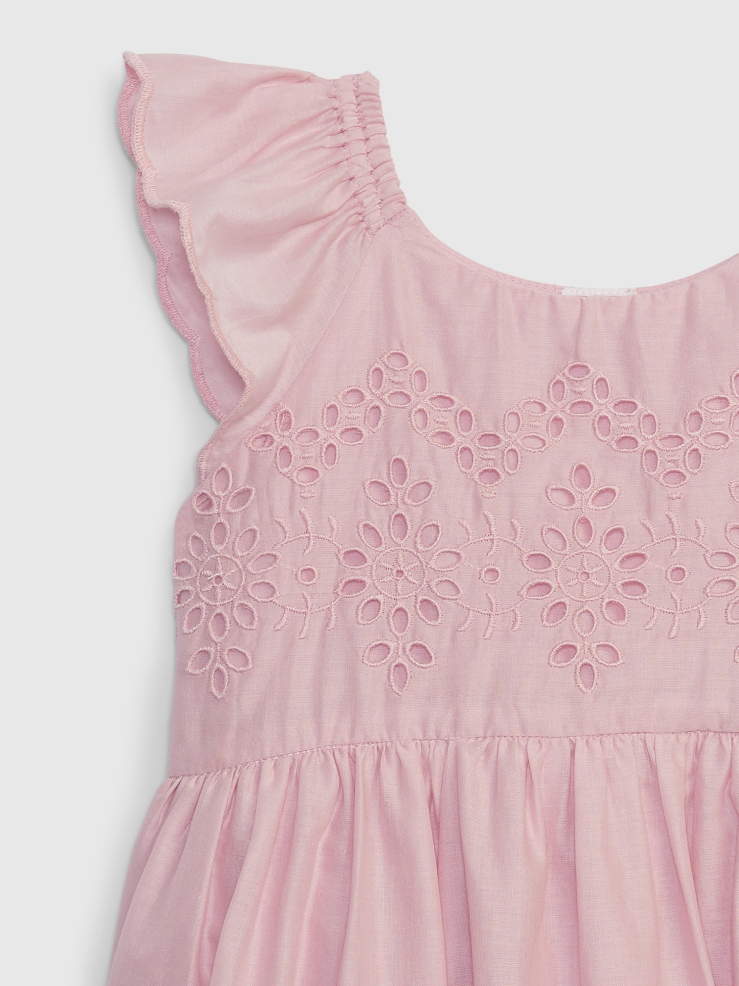 gap pink eyelet dress