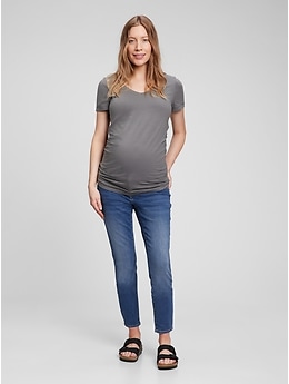 Gap Maternity Dark Indigo Inset Panel Skinny Jeans w/ Washwell 28