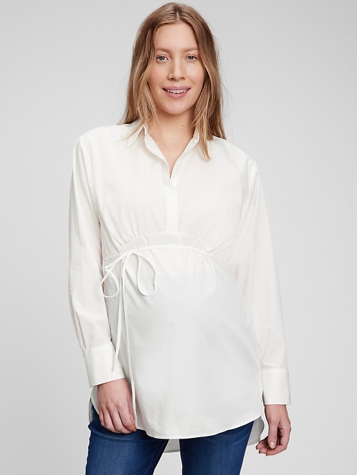 Image number 3 showing, Maternity Popover Shirt