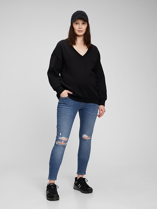 Image number 1 showing, Maternity True Waistband Full Panel True Skinny Jeans