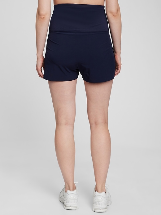 Image number 2 showing, GapFit Maternity Full Panel 3.5" Running Shorts