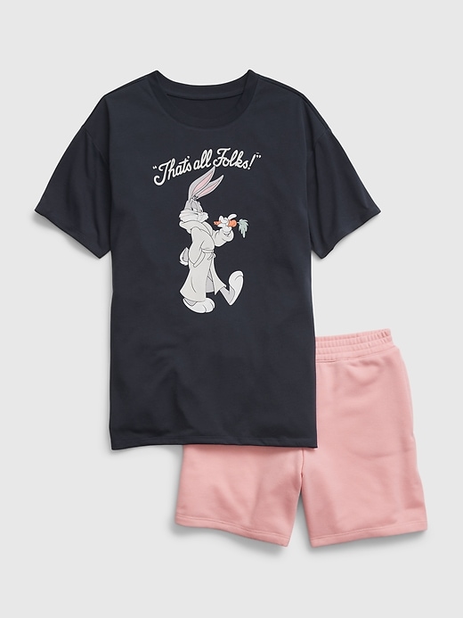 Image number 2 showing, Teen &#124; WB&#153; 100% Recycled Looney Tunes Oversized PJ Set