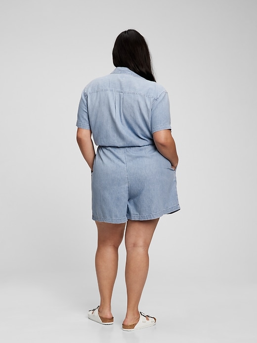 Gap denim romper shops